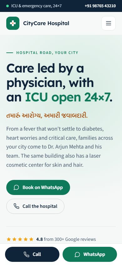 Mobile view of a Khoob Studio website